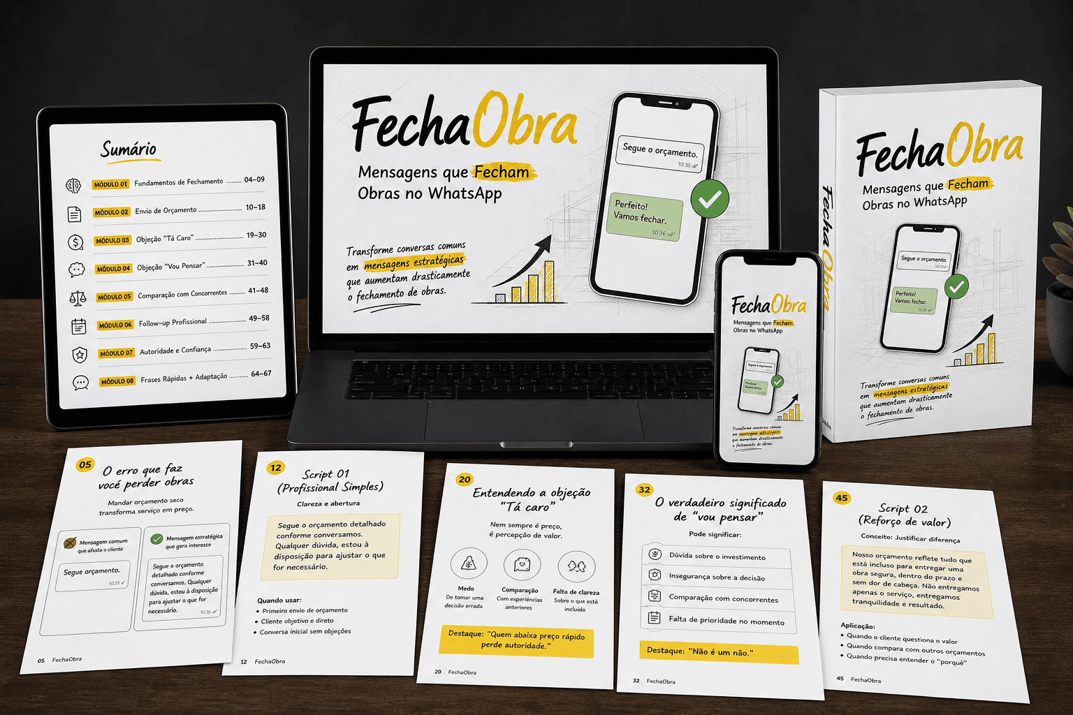 Mockup do ebook FechaObra